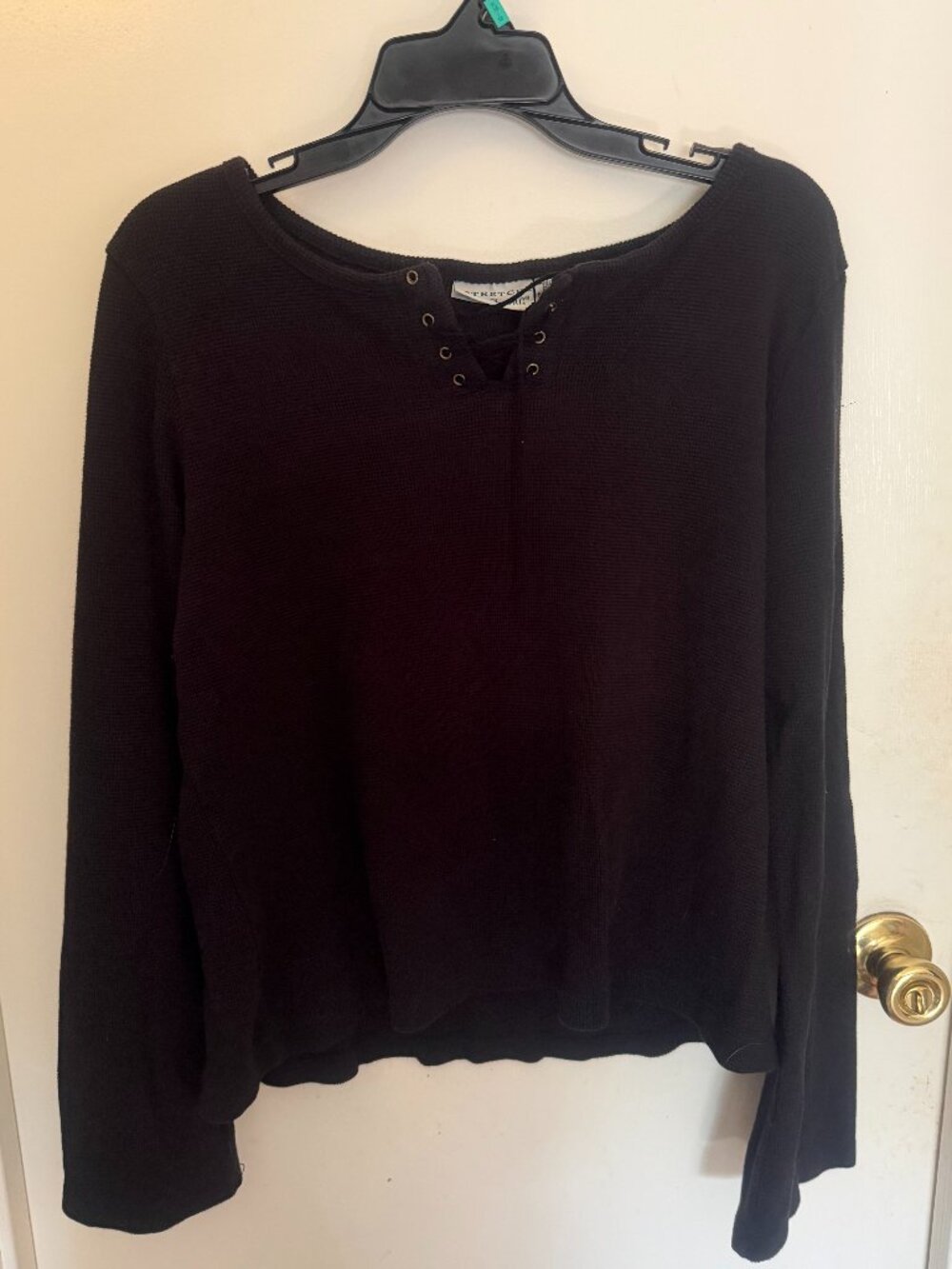 White Stag Black Knit Top W XL